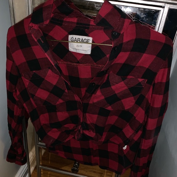 Sweaters - Red and black plaid shirt